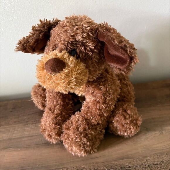 Gund Snoogy Furry Brown Dog Stuffed Animal Plush Toy w/ Floppy Ears 10" Good Use - Picture 4 of 11